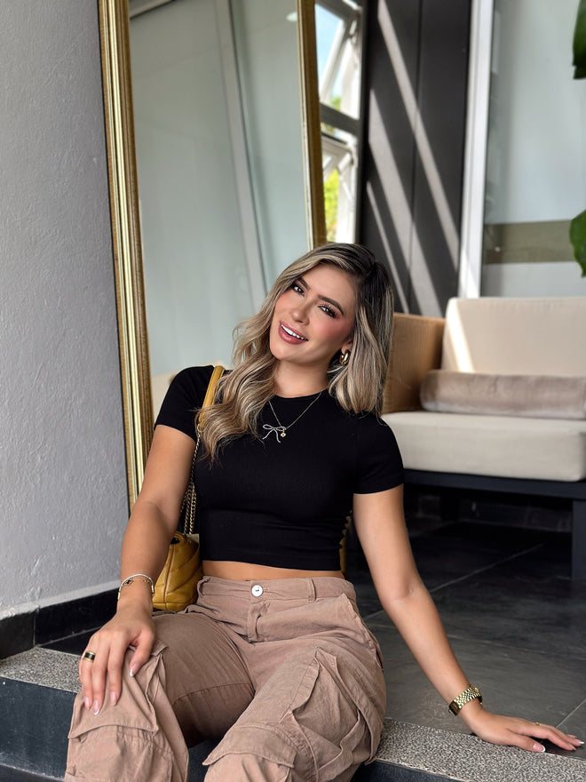 CROP TOP EMMA NEGRO