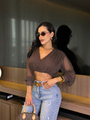 BLUSA BELEN CAFE