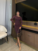 VESTIDO SANDY BORGOÑA