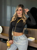 CROP TOP PARIS NEGRO