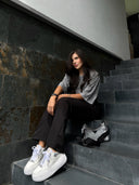 TENIS ROMA BLANCO x GRIS