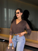 BLUSA BELEN CAFE