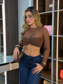 CROP TOP BELEN TAUPE