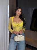 CROP TOP ALICIA AMARILLO