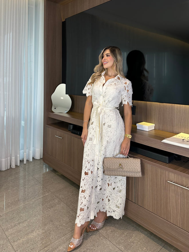 VESTIDO  MARÍA BEIGE CREMA