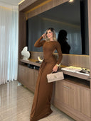 VESTIDO  ROSALBA CAFE