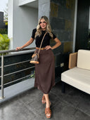 FALDA MADDISON CHOCOLATE