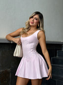 VESTIDO LETICIA ROSADO