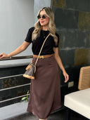 FALDA MADDISON CHOCOLATE