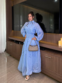 SET FALDA COLLINS CELESTE