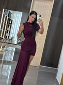 VESTIDO CAROLINA BORGOÑA