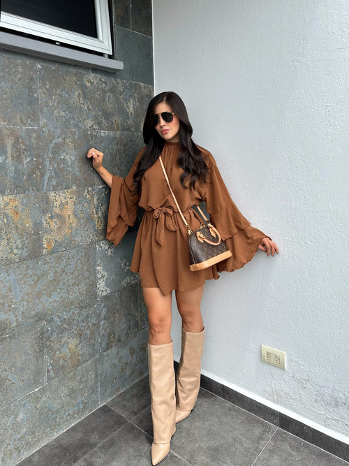 VESTIDO ANTONIA CHOCOLATE