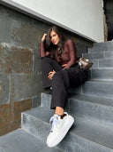 TENIS ROMA BLANCO x CAFE