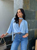 BLUSA BIANCA AZUL