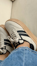 TENNIS ZOE BEIGE x NEGRO