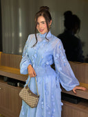 SET FALDA COLLINS CELESTE