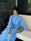 SET FALDA COLLINS CELESTE