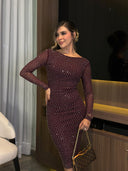 VESTIDO SANDY BORGOÑA