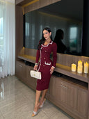 VESTIDO  LUCY BORGOÑA