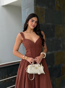 VESTIDO SELENA CAFE