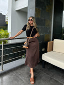 FALDA MADDISON CHOCOLATE