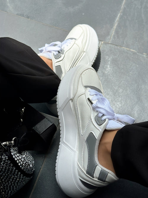 TENIS ROMA BLANCO x GRIS